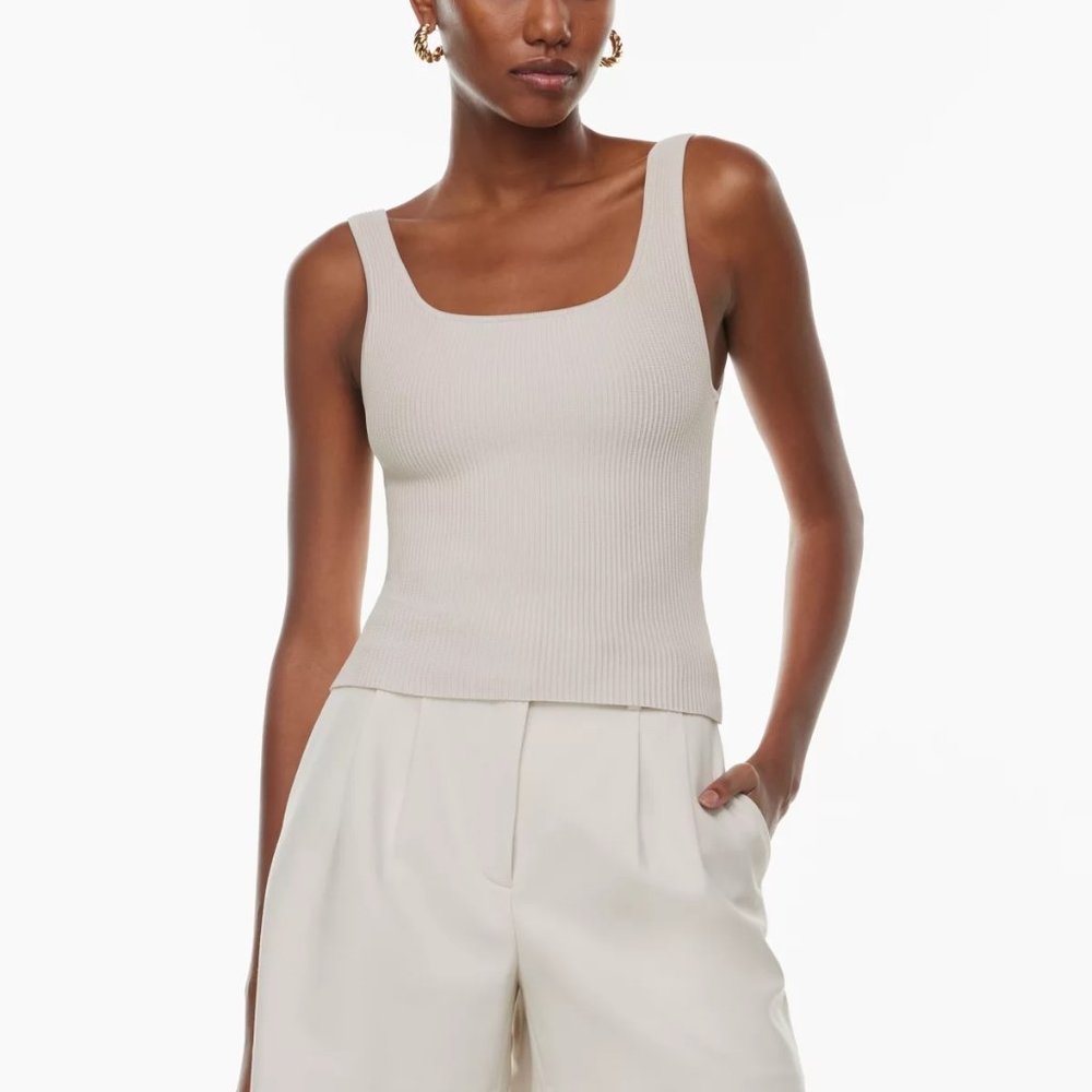 Babaton Sculpt Knit Squareneck Tank Size L